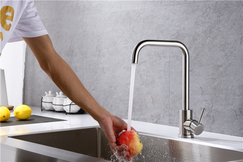 Sus 304 Single Lever Hot And Cold Mixer Tap Sink Kitchen Faucet Torneira Inox
