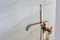 Amazon Bestseller New Freestanding Brass Bathtub Faucet Free Standing Bath Tub Filler Brushed Gold Taps Watermark