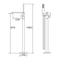 Square freestanding bath tubs shower mixer tap faucet filler brass floor mount bathroom bathtub bath faucet