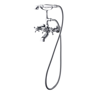China Manufactory Wall Mounted Shower Faucet Mixer Set Wall Faucet For Free Standing Tubs