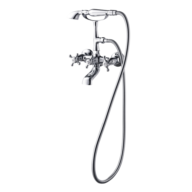 China Manufactory Wall Mounted Shower Faucet Mixer Set Wall Faucet For Free Standing Tubs