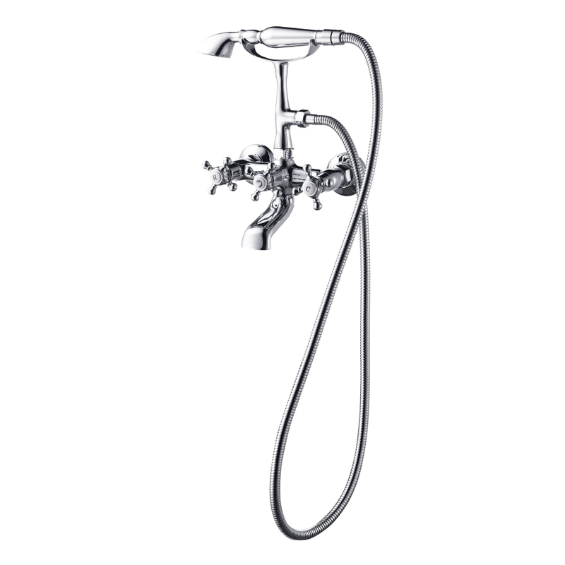 China Manufactory Wall Mounted Shower Faucet Mixer Set Wall Faucet For Free Standing Tubs