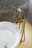 Bathrooms Classical Telephone Style Free Standing Tub Brass Faucet Cross 3 Handle Tub Faucet