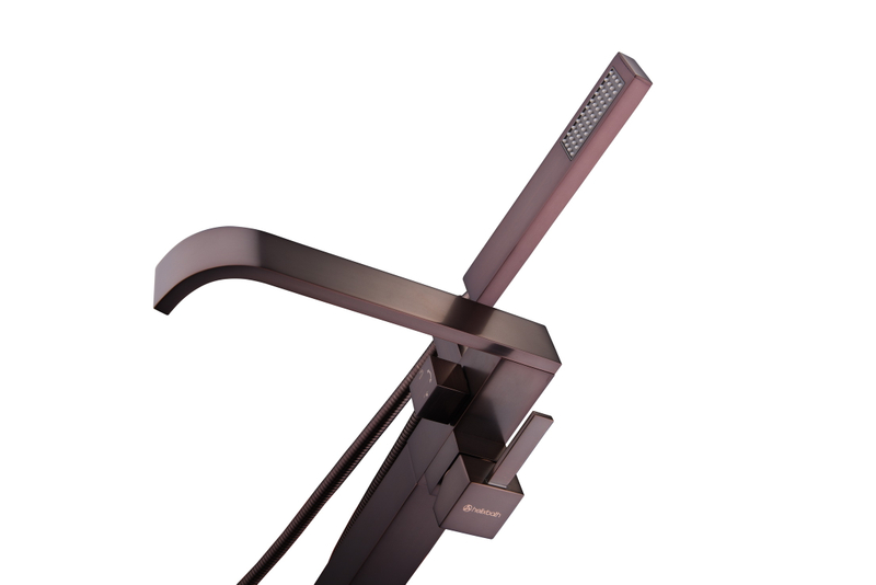 Top Rated Brass Freestanding Bath Shower Mixer Floor Stand Mounted Tub Filler Shower Mixer Free Standing Bathtub Faucet
