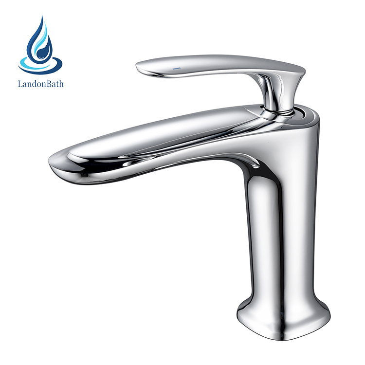 European Ce Lavatory Washroom Zinc Handle Chrome Brass Bathroom Basin Water Sink Faucet Water Mixer Faucet Tap