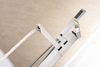 Freestanding Shower Bathtub Faucet Sanitary Ware Polished Chrome Brass Floor Mount Tub Filler With CUPC