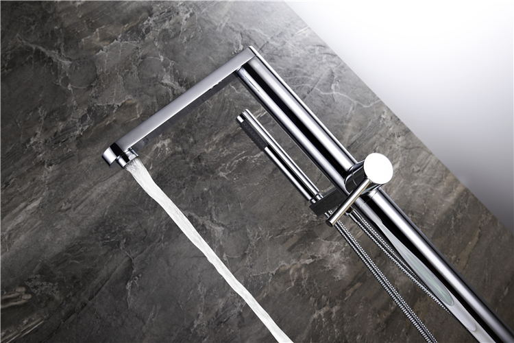 Brass Bathtub Tap Faucet Shower Set Chrome Finish & Water Mixer Multichoice Universal Tub And Valve Body Faucets Bathroom