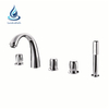 Factory Price Chrome 3 Handles Shower Basin Faucet Bathroom Set 5 Piece Water Fall Bath Mixer