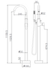 New Design Floor Standing Bath Tub Brass Bathtub Faucet with Single Handle