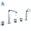 Triple cross handle hot and cold water villa bathtub faucet
