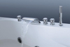 Deck Mounted Bath Shower With Hand Set Brushed Nickel Roman Mixer Whirlpool Bathtub Waterfall Faucet