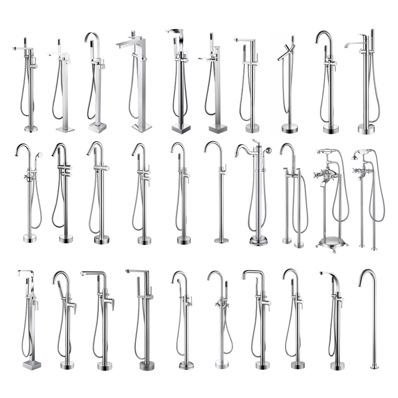 Deck Mounted Shower Set Massage Bathtub Faucet Mixer Tub Side Spout Roman For Upc Faucets Bath Jet