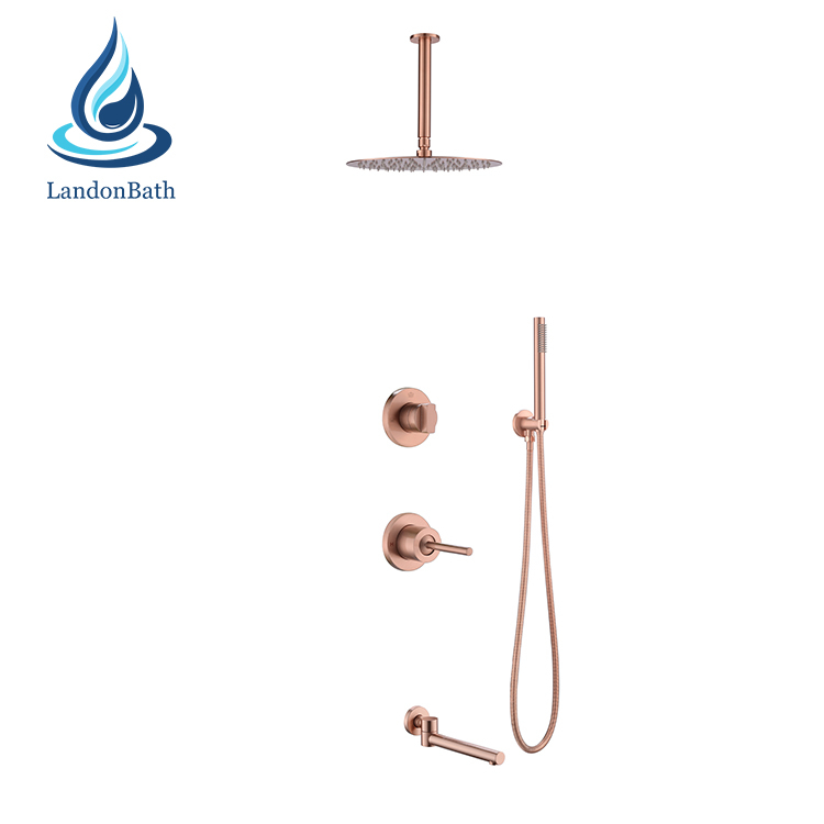 Deck Mounted Shower Set Massage Bathtub Faucet Mixer Tub Side Spout Roman For Upc Faucets Bath Jet
