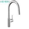 Hot Selling 304 Brushed Pull Down Kitchen Faucet Single Level Hot Cold Mixer Faucets