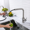 Stainless Steel Mixer Deck Mounted Kitchen Faucet Hot And Cold Water Faucet Single Handle Pull Out Mixer Kitchen Tap