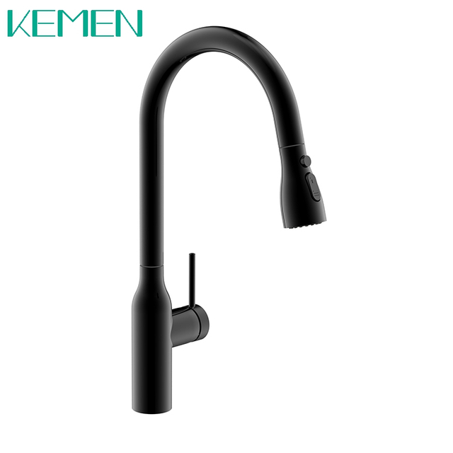 Single Handle Flexible Hose For Kitchen Mixer Tap Stainless Steel 304 Matte Black Kitchen Faucet Pull Down