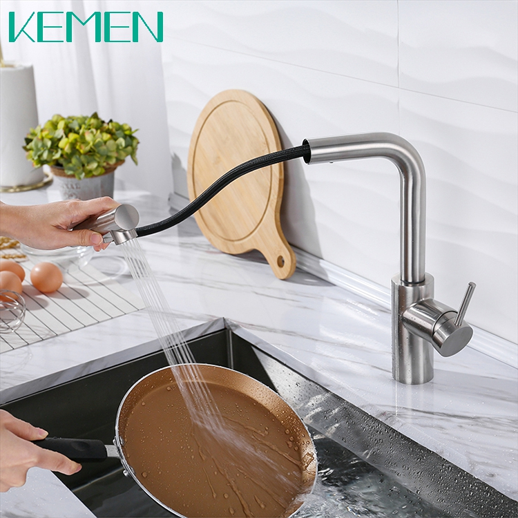 New Modern Style New Modern Style Kitchen Faucet Pull Out 304 Stainless Steel Kitchen Taps Mixer Faucets