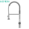 360 Degree Rotation Faucet Single Handle Mixer Tap Pull Down Spray Spring Kitchen Faucet