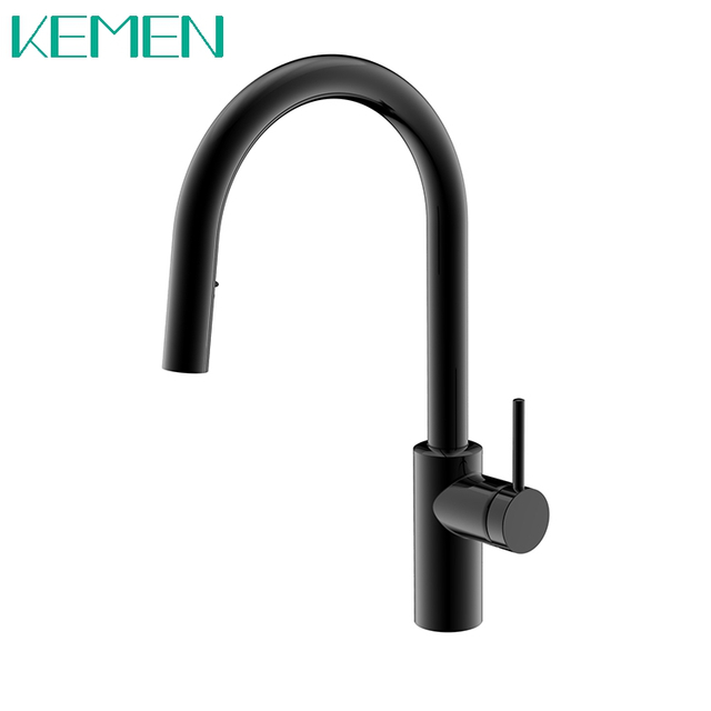 Hot Selling And High Quality Kitchen Mixer Sink Faucets Hot And Cold Water Pull Down Kitchen Faucet In Black