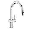 Luxury Stainless Steel Faucets Brushed Pull Down Kitchen Faucet Hot Cold Water Kitchen Sink Mixer