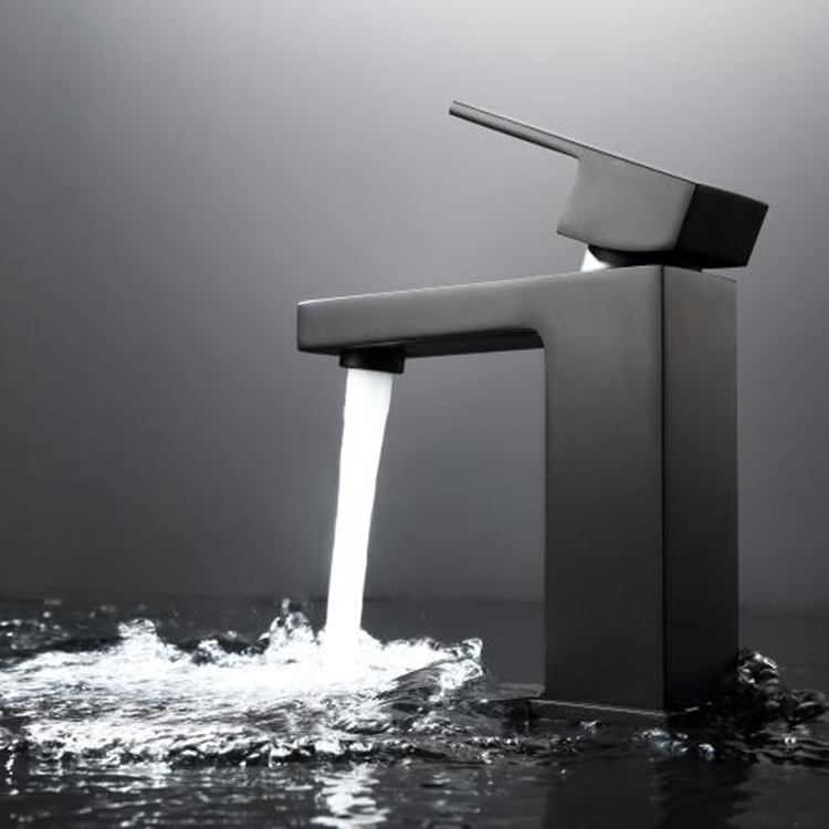 2022 New Design Matte Black Stainless Steel 304 Basin Mixer Washbasin Faucet