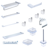 Chrome European Bath Towel Rack Set Bathroom Hardware Kit 27Series