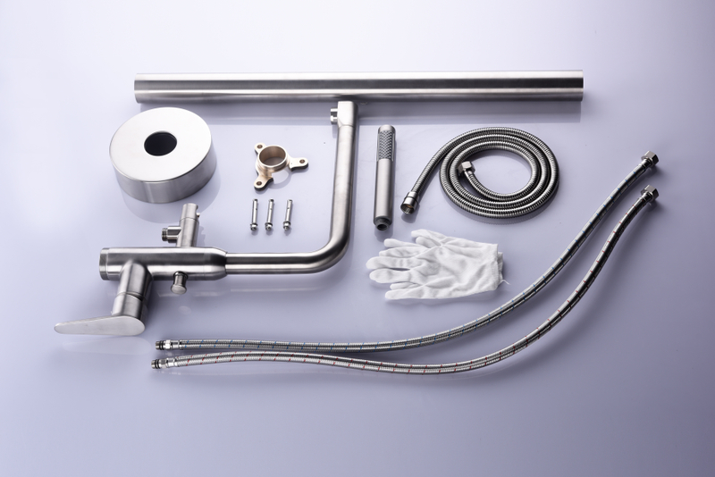 Simple Design Floor-Mount Bathtub Faucet Zinc Alloy Bathtub Tap