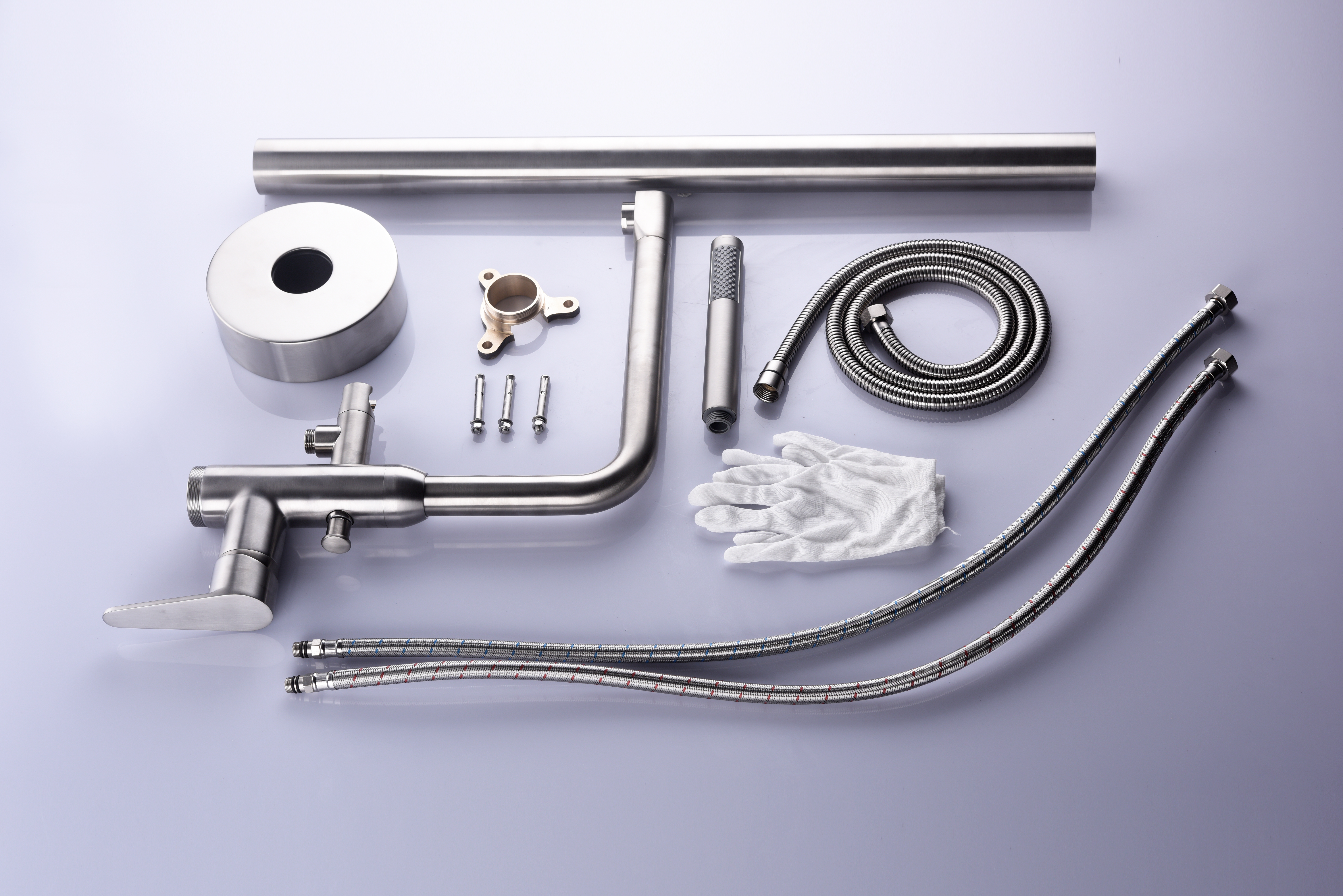 Simple Design Floor-Mount Bathtub Faucet Zinc Alloy Bathtub Tap