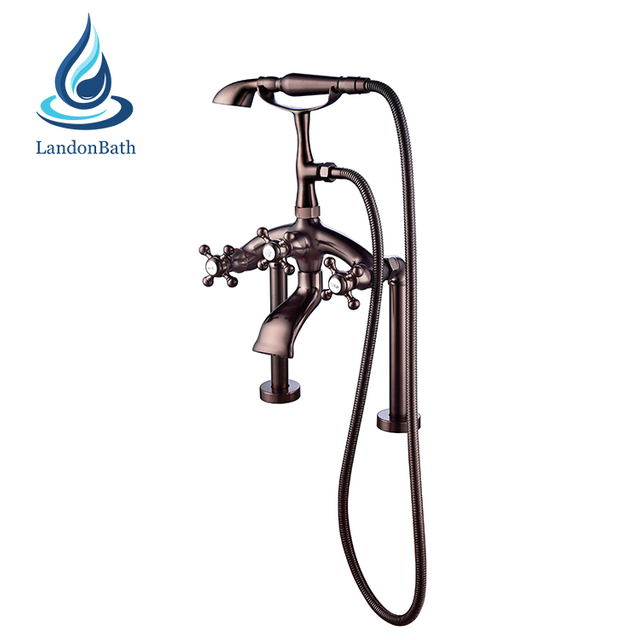 Deck-Mount Roman Bathtub Faucet High Quality French Gold Bathroom Faucet