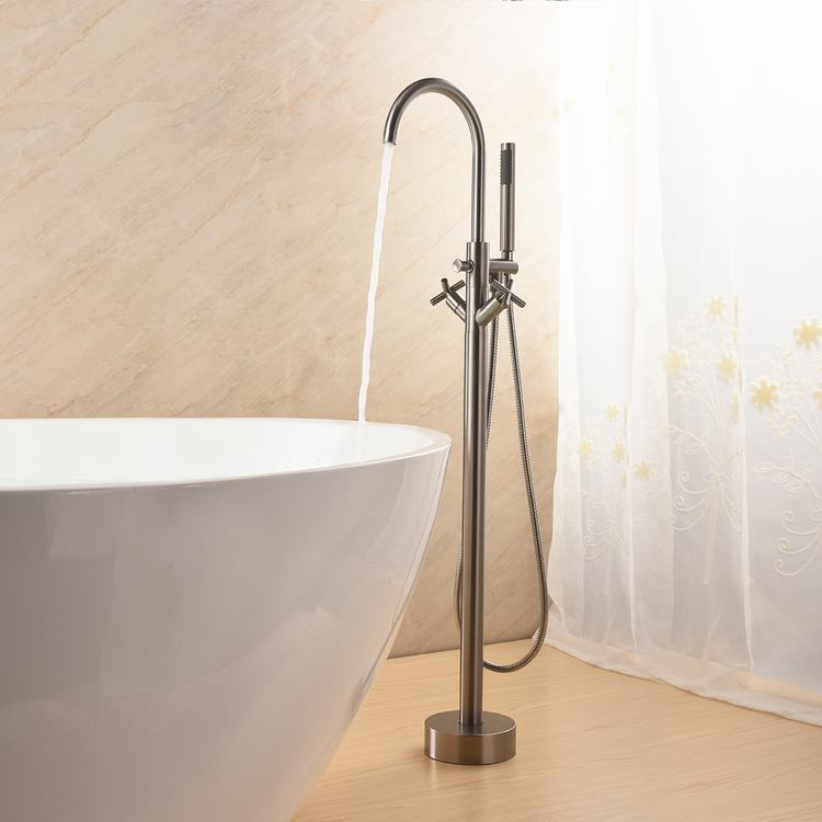 Cross Handles Freestanding Bathtub Faucet DF-02009