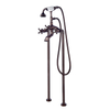 Classic Vintage Golden Floor Bathtub Faucet Tub Mixer Tap
