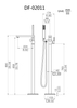 Popular Style Freestanding Bathtub Faucet DF-02011