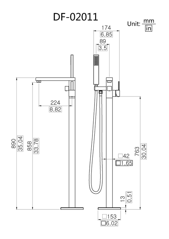 Popular Style Freestanding Bathtub Faucet DF-02011