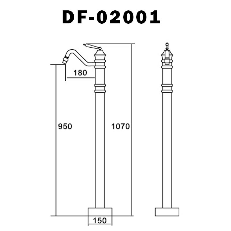 Antique Freestanding Bathtub Faucet DF-02001
