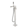 Waterfall Matt Black Floor Mounted Bathtub Faucet DF-02041