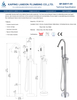Brass Modern Floorstanding Bathtub Faucet Bath Tub Filler DF-02017-2V