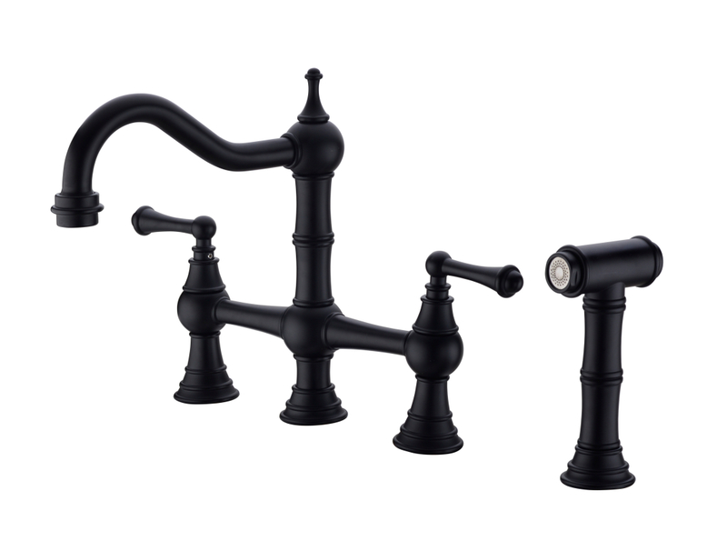 Brass Traditional Bridge Kitchen Faucet Mixer 1301027