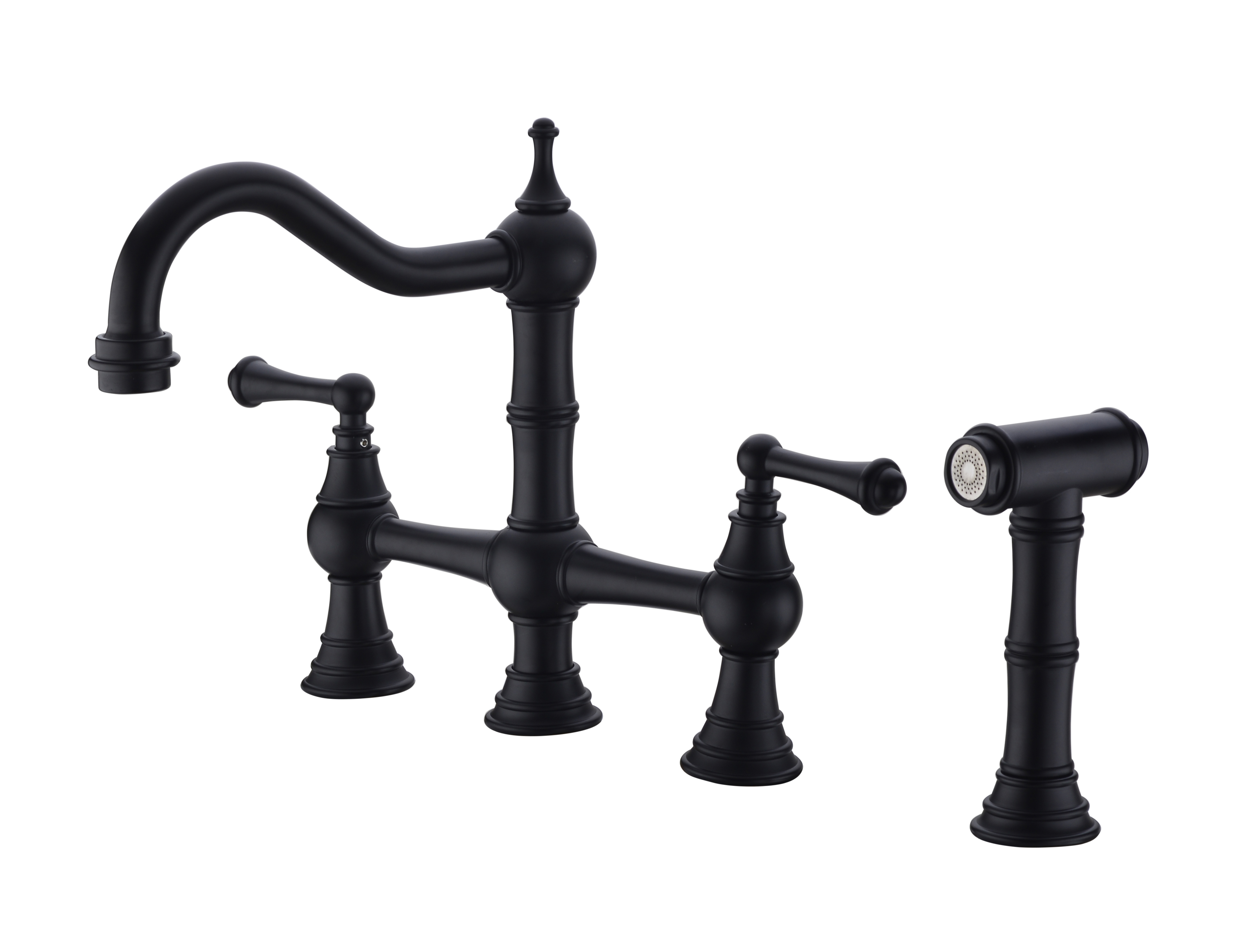 Brass Traditional Bridge Kitchen Faucet Mixer 1301027