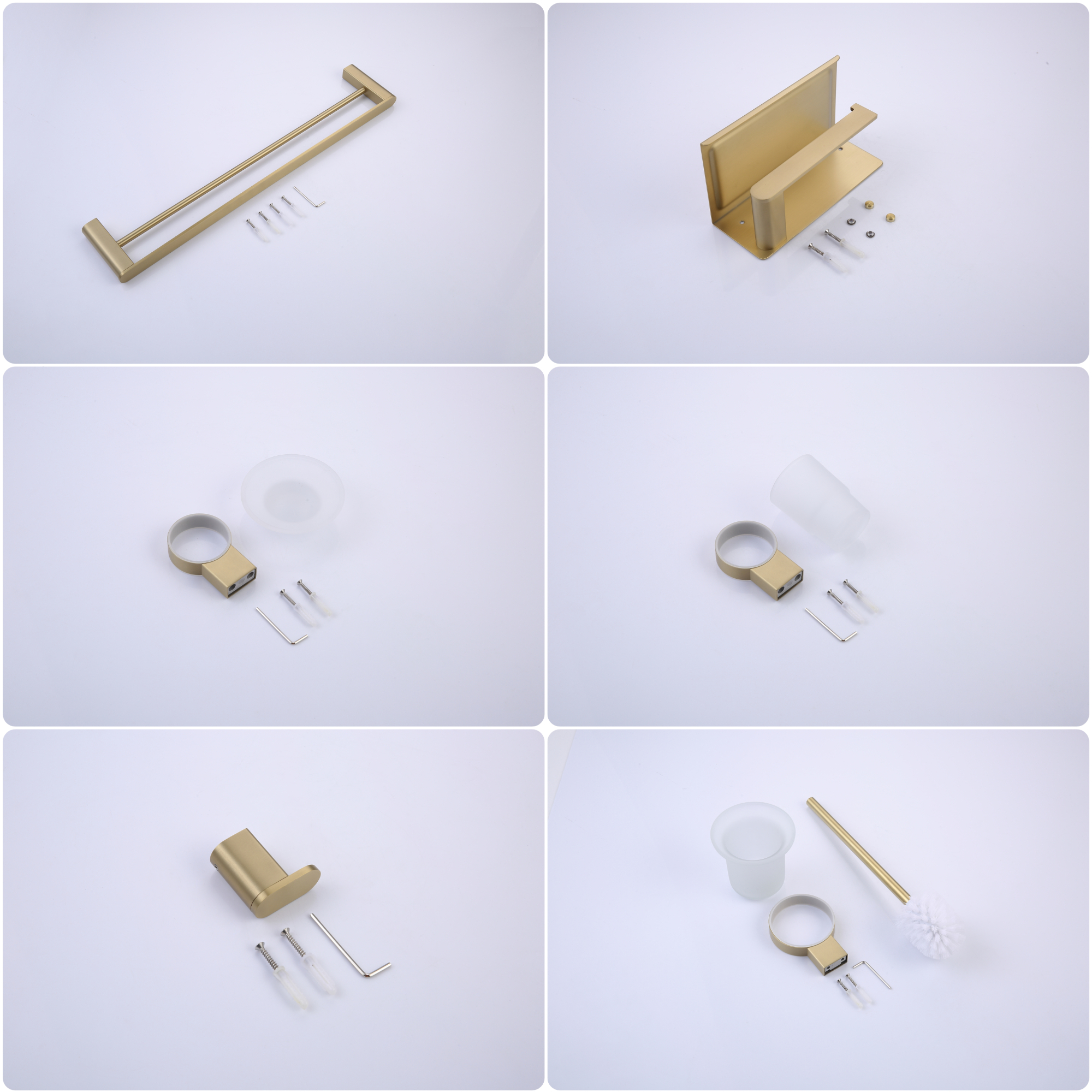 Bathroom Towel Rack Brushed Gold Factory