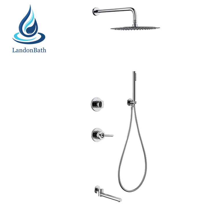 Wall Mounted Shower Head Brass Gold Color Bath And Faucet Bathroom Brushed Set Matt Black Mount Mixer Rainfall Sets Rose