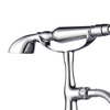Traditional Floor Mounted Claw Foot Pillar Legs Tub Filler With Personal Handshower