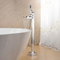 Bathroom Stand Alone Waterfall Bathtub Faucet Floor Mounted Bath Tap