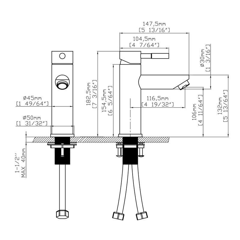OEM Satin SS 316 ACS Stainless Steel Bathroom Basin Faucet Tap