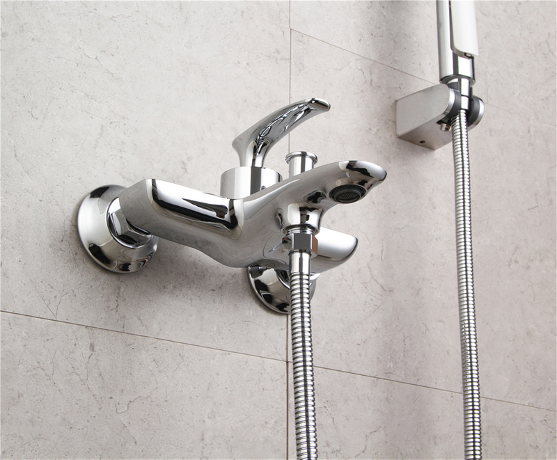 Single Lever Shower Mixer Set Bath Taps Wall Mounterd Bathub Faucet American Style Single Handle Shower Faucet