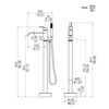 High Performance Floor Standing Tap Tub Hand Shower Mixer Bathtub Faucet with Competitive Price