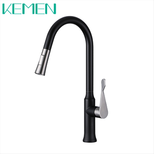 China Hot Sale Black Kitchen Faucets Pull Down Kitchen Tap 304 Stainless Steel Mixer Faucets