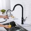 The New Design Single Handle Stainless Steel Mixer Black Water Faucet Pull-Down Kitchen Faucet