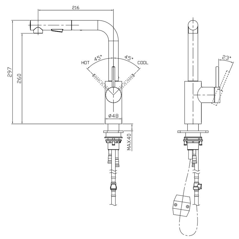 New Modern Style New Modern Style Kitchen Faucet Pull Out 304 Stainless Steel Kitchen Taps Mixer Faucets