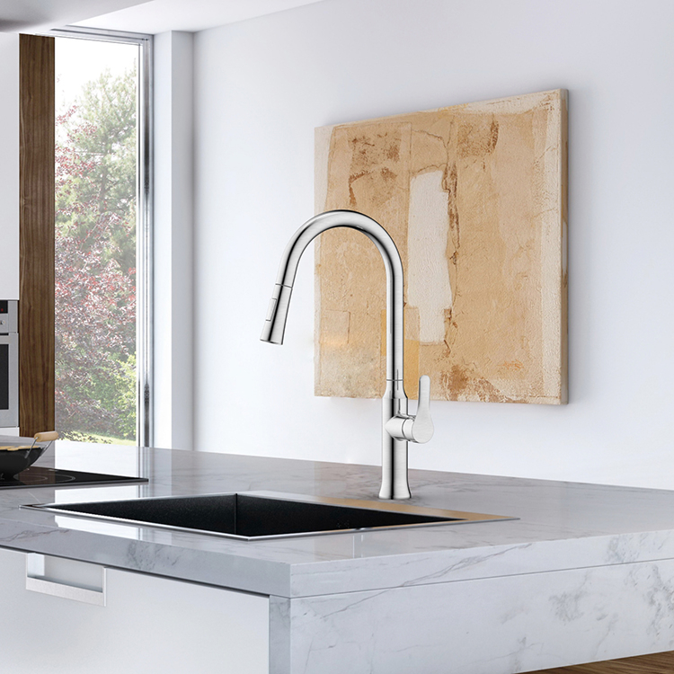 Factory Direct Single Handle Kitchen Faucets Pull Down Sink Tap Deck Mounted Kitchen Sink Mixer Taps