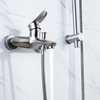 China Hot Sale High Quality SUS 304 Bathtub Tap Wall Mounted Single Handle Bath-shower Mixer Whole Set